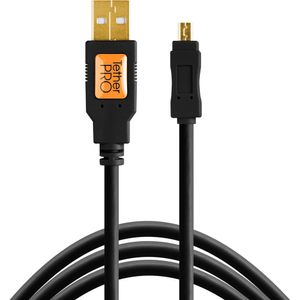 TetherTools TetherPro Cablu USB 2.0 la Mini-B 8-Pin 30cm Negru