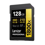 Lexar®Professional1800xSDXCUHSII128GBCardGOLDSeries