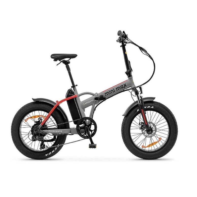 ArgentoMinimaxBicicletaAsistataElectricRosu