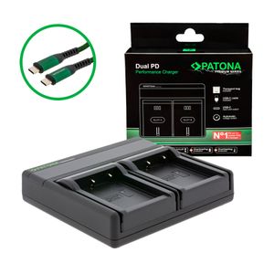 Patona Incarcator Premium Dual PD pentru Fujifilm NP-W126 Intrare/iesire USB-C