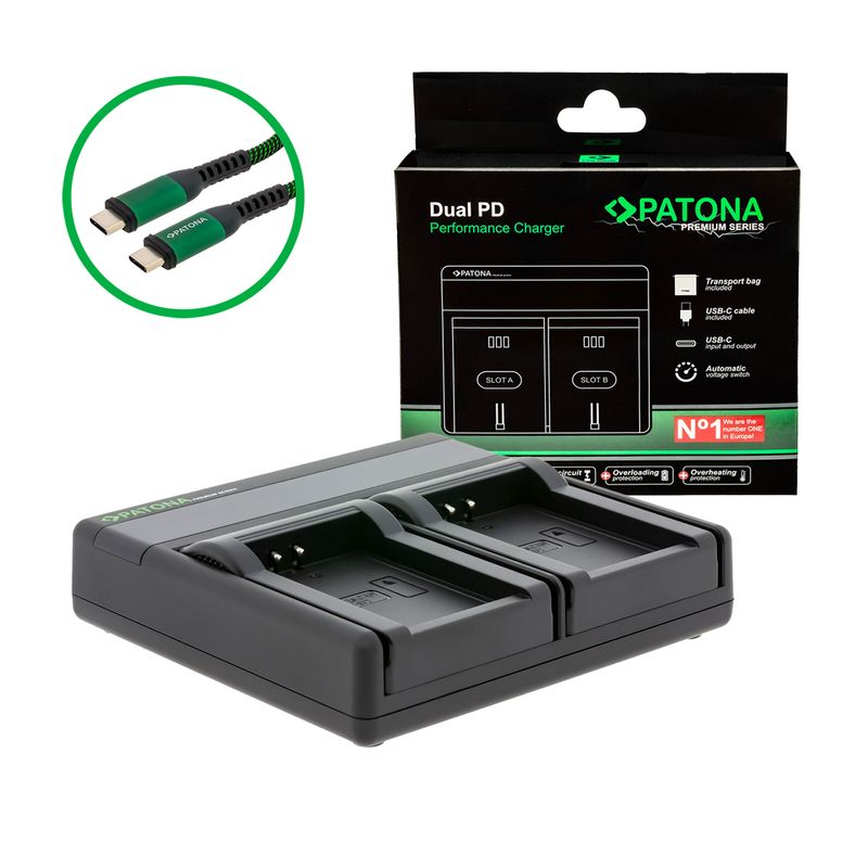 PATONA-Premium-Dual-PD-charger-for-Canon-LP-E12-USB-C