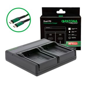 Patona Incarcator Premium Dual PD pentru Nikon EN-EL14 Intrare/iesire USB-C