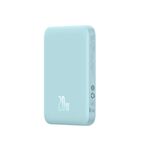 BaseusAcumulatorExternMagneticMiniWirelessFastCharge6000mAh20WAlbastruCabluUSBC30cm