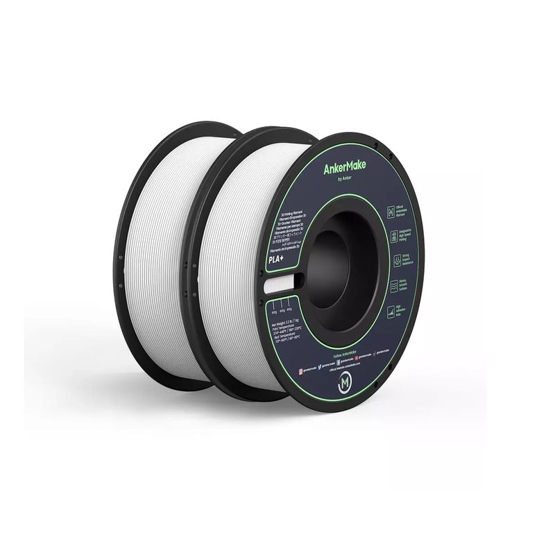 AnkerSet2FilamenteMakePLApentruImprimanta3DM5Alb