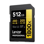 LexarCarddeMemorieSDXCProfessionalUHSIIBL1800x512GBV60Gold