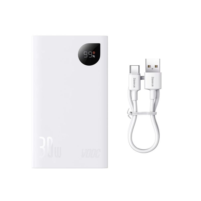 BaseusAdaman2AcumulatorExtern20000mAh30WAlbCabluUSBUSBC03m