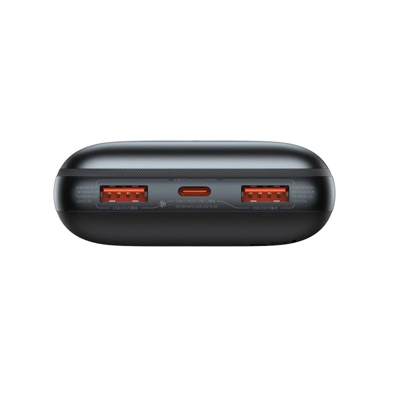 BaseusBipowProAcumulatorExtern20000mAh225WNegruCabluUSBUSBC03m