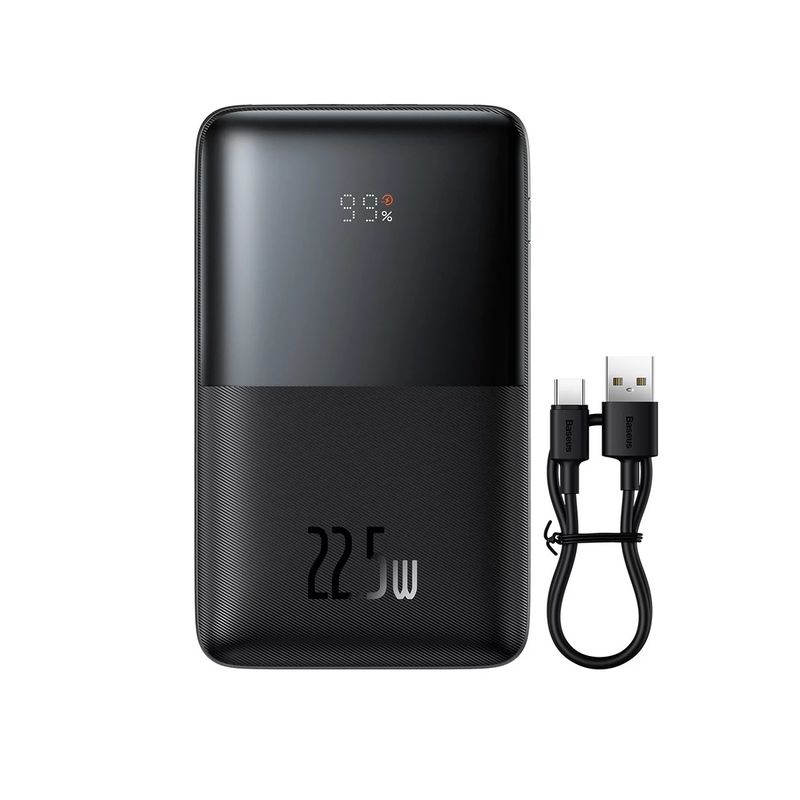 BaseusBipowProAcumulatorExtern20000mAh225WNegruCabluUSBUSBC03m