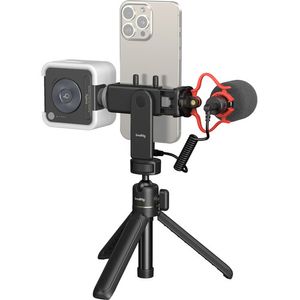 SmallRig 4369 Smartphone Vlog Tripod Kit VK-50 Advanced Version - Minitrepied cu Suport pentru Smartphone, Microfon si Lampa Video