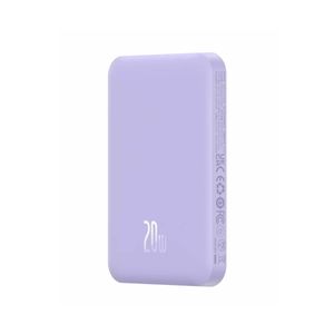 Baseus Magnetic Mini Wireless Acumulator Extern 5000mAh 20W Violet + Cablu USB-C 30cm