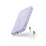 BaseusMagneticMiniWirelessAcumulatorExtern5000mAh20WVioletCabluUSBC30cm