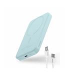 BaseusMagneticMiniWirelessAcumulatorExtern5000mAh20WAlbastruCabluUSBC30cm