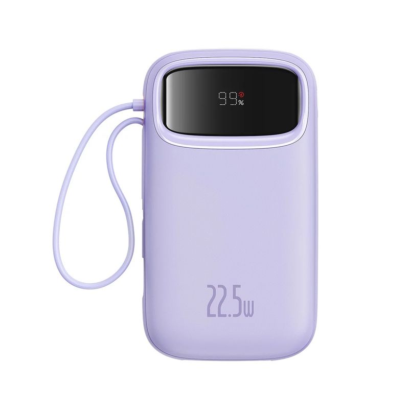 Baseus-Qpow2-Acumulator-Extern-Cablu-Dual-10000mAh-22.5W-Violet---Cablu-USB-C-0.3m