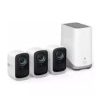 AnkereufyCam3CS300KitSistemSupraveghereVideoWireFreeHomebase33CamereNightvisionBionicMindGriAlb
