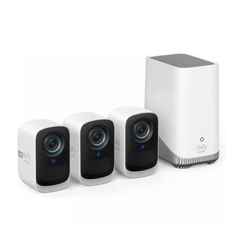 Anker-eufyCam-3C-S300-Kit-Sistem-Supraveghere-Video-Wire-Free-Homebase-3---3-Camere-Nightvision-BionicMind-Gri-Alb