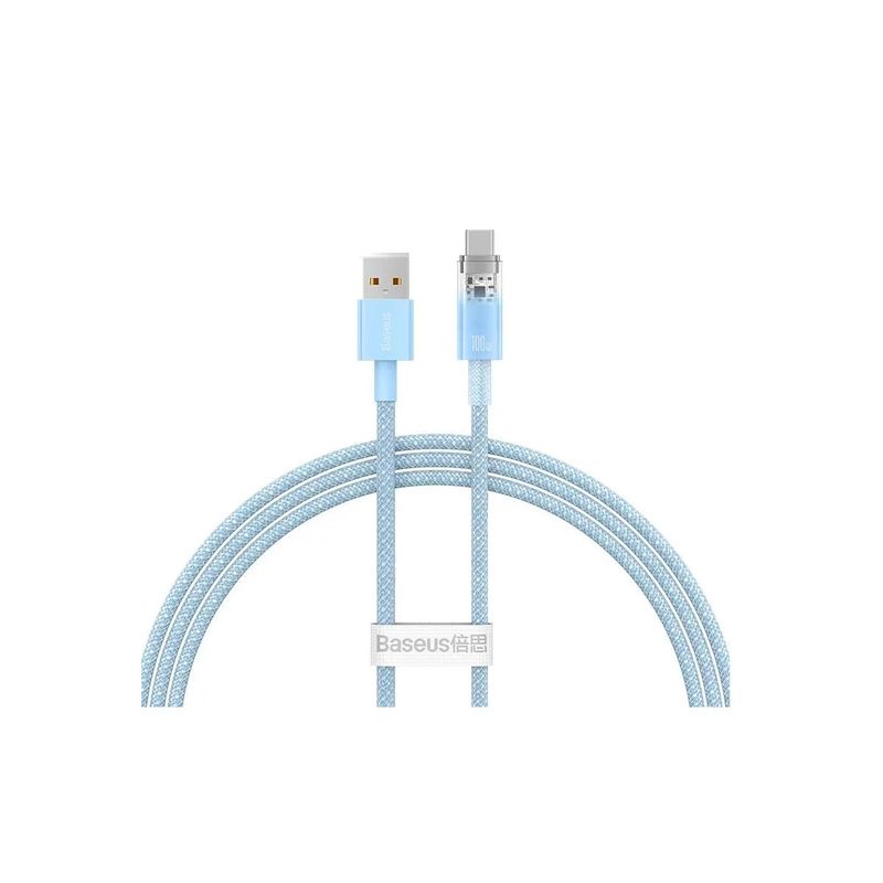 Baseus-Explorer-Series-Cablu-USB-la-USB-C-100W-1m-Albastru