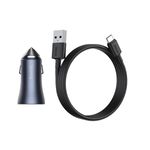 BaseusGoldenContactorProDualIncarcatorAutoQCUU40WCabluUSBUSBC1mGri