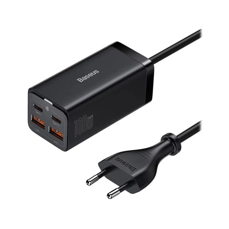 Baseus-GaN3-Pro-Incarcator-Retea-Fast-Charge-2USB-2USB-C-100W-Negru