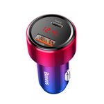 Baseus-Incarcator-Auto-Magic-PPS-Digital-Display-USB-C-PD-QC-Inteligent-Dual-45W-Rosu.2