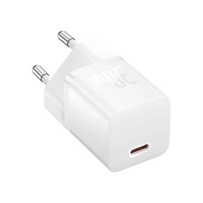 Baseus GaN5 Mini Incarcator Retea Fast Charge USB-C 30W Alb