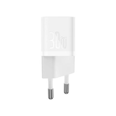 Baseus GaN5 Mini Incarcator Retea Fast Charge USB-C 30W Alb