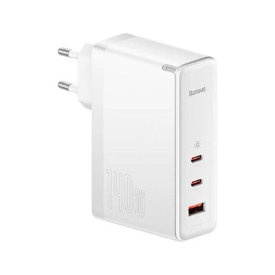 Baseus GaN5 Pro Incarcator Retea Fast Charge 140W + Cablu USB-C 240W 1m Alb