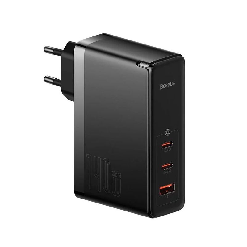 Baseus-GaN5-Pro-Incarcator-Retea-Fast-Charge-140W---Cablu-USB-C-240W-1m-Negru-2