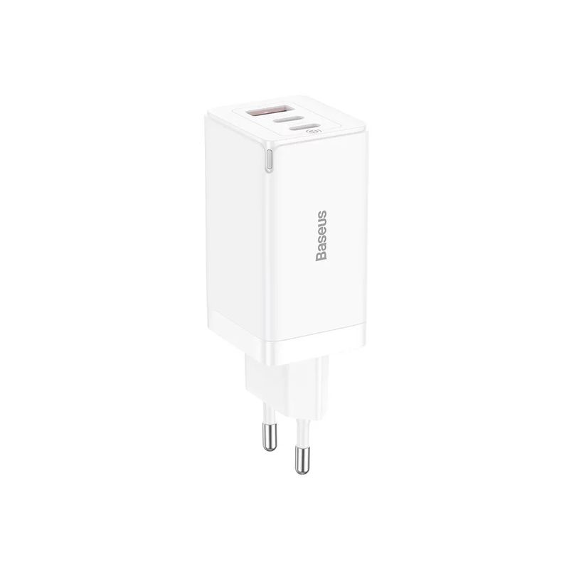 Baseus-GaN5-Pro-Incarcator-Retea-Fast-Charge-65W---Cablu-USB-C-100W-1m-Alb