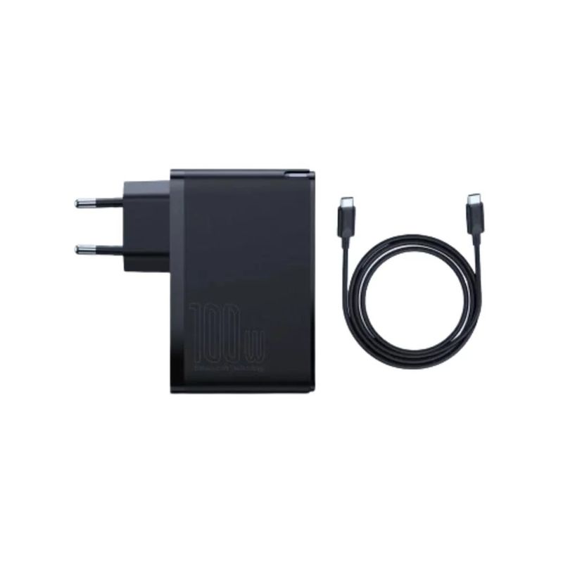 BaseusGaN5UltraIncarcatorReteaFastCharge2C2U100WGriCabluUSBC100W1m