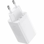 BaseusGaN5UltraFastIncarcatorReteaCharge2xUSBC2xUSBA65WAlbCabluUSBC100W1m