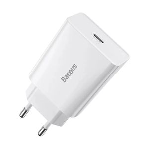 Baseus Speed Mini Incarcator Retea  QC USB-C 20W Alb