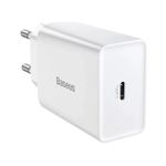 BaseusSpeedMiniIncarcatorReteaQCUSBC20WAlb