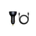 BaseusQualcommQC5MultiPortFastChargeIncarcatorAutoCCU160WGriCabluUSBC100W1m