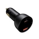 Baseus Superme Digital Display PPS Incarcator Auto Dual QC Negru