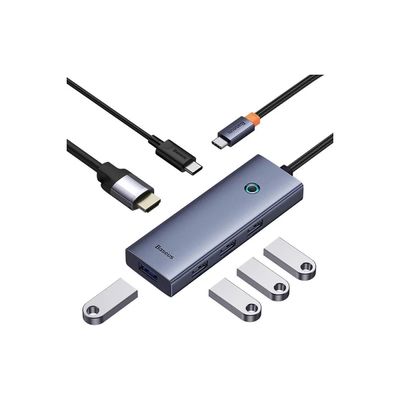 Baseus UltraJoy Series Hub 6 Porturi USB-C Gri