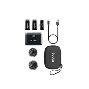 Godox WES1 KIT2 Sistem Wireless Microfon Dual 2.4 Ghz iOS