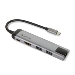 Verbatim Multiport Hub USB-C 3.1 GEN 1/ USB 3.0 x 2 / HDMI/RJ45