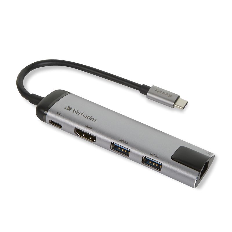 Verbatim-Multiport-Hub-USB-C-3.1-GEN-1--USB-3.0-x-2---HDMI-RJ45