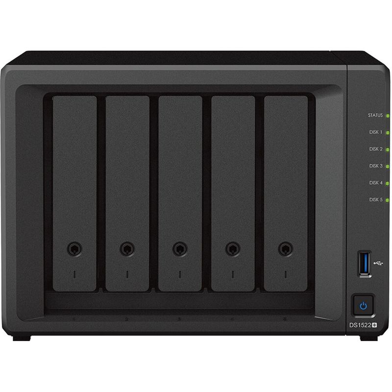 Synology-DiskStation-DS1522--NAS-AMD-Ryzen-R1600-2GHz-5-Bay-8GB-DDR4