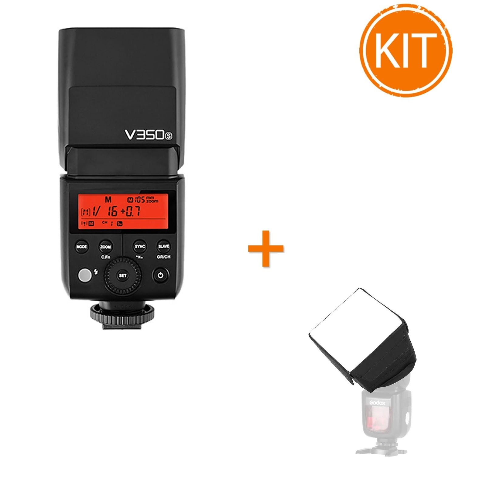 ceaiuri pentru urina urat mirositoare Kit Godox V350S Blit pentru Sony + Softbox  SB1010 pentru blitz-uri