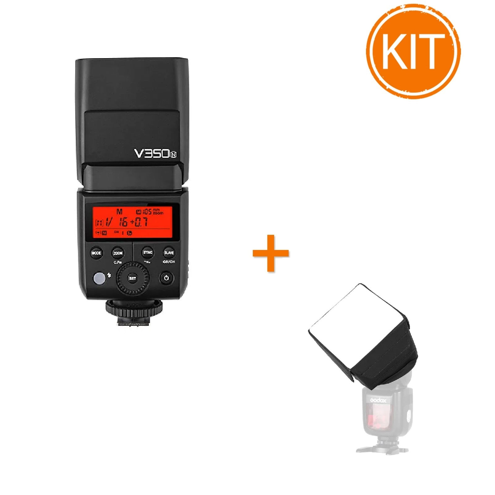 nikon d5200 battery Kit Godox V350N - Blit pentru Nikon + Softbox  SB1010 pentru blitz-uri