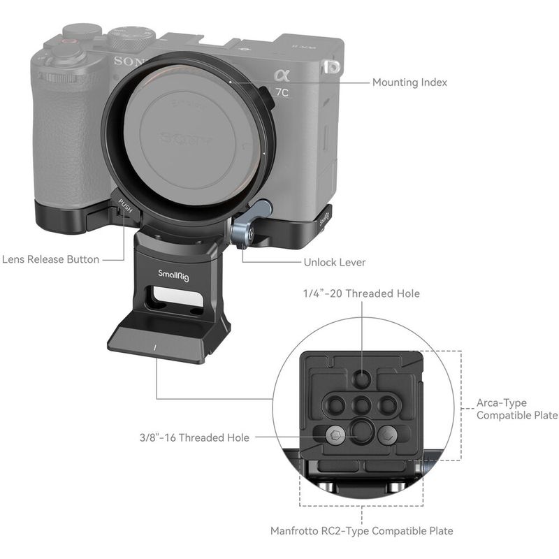 SmallRig-4570-Kit-Glisare-Orizontala-Verticala-pentru-Sony-Alpha-7C-II--Alpha-7CR---4-