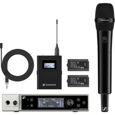 Sennheiser EW-DX MKE 2 / 835-S SET Sistem Combo Digital Wireless Dual-Channel cu Lavaliera Omni si Microfon Handheld