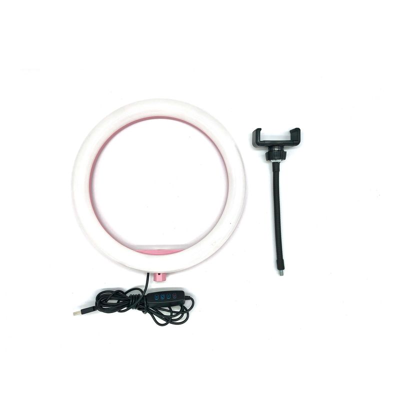 Hakutatz-LED-Ringlight-Roz-cu-Suport-pentru-Telefon