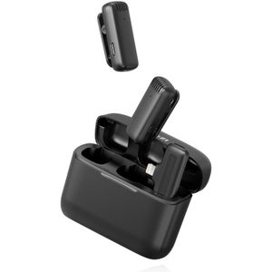 Ulanzi J12 2885 Sistem Microfon Wireless 2TX+1RX iOS Negru