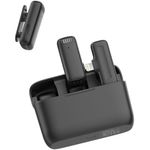 UlanziJ12SistemWirelesscuMicrofonLavalieraiOS2TX1RX2885Negru