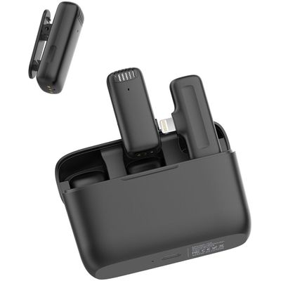 Ulanzi J12 2885 Sistem Microfon Wireless 2TX+1RX Lightning Negru