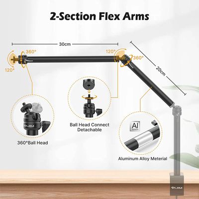 Ulanzi VIJIM LS06 Desktop C-CLAMP Brat flexibil/suport pentru lumini in doua trepte