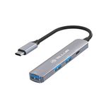 Tellur-Hub-USB-C-3.1-2xUSB-2.0-1xUSB-C-1xUSB-3.0-Aluminiu-Gri