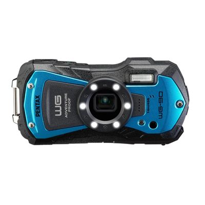 Pentax WG-90 Aparat Foto Subacvatic Albastru Bundle Curea si Husa